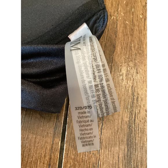 Victoria's Secret Swim Knotted Sexy Tee Push-Up Bikini halter Top 32D black NWT - Picture 5 of 5